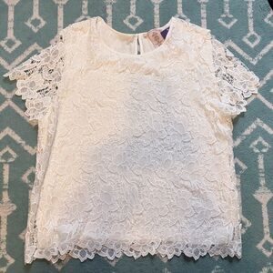 Philosophy Elegant White Lace Blouse